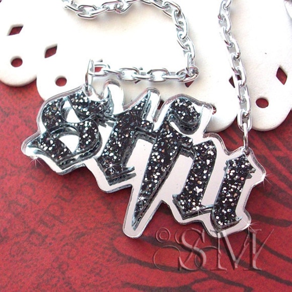 RARE Sold Out Resell STFU Laser Cut Acrylic Necklace - Picture 1 of 1